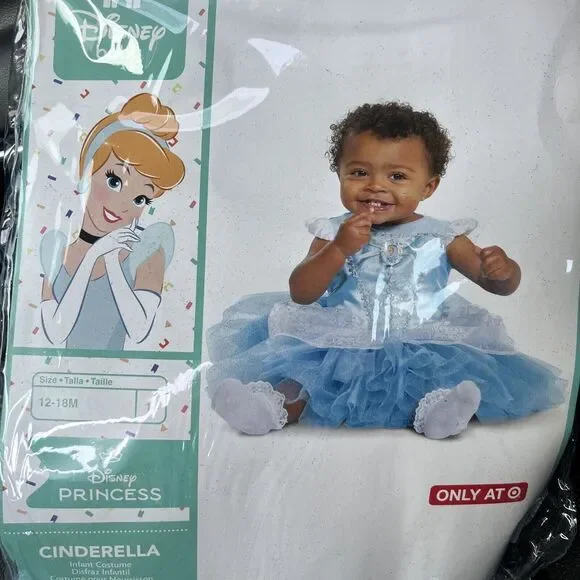 Disney‎ Baby Princess Cinderella Halloween Costume Tutu Dress Size 12-18M New! - Picture 3 of 6